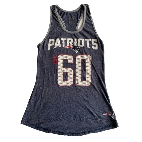 NFL Junior’s Girls New England Patriots Racker Back Tank Top Size Small GUC - Picture 10 of 10